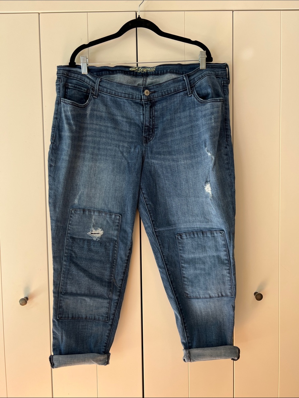 Old Navy Boyfriend patched jeans size 18 regular